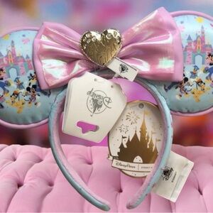 Disneyland 70th Anniversary Stoney Clover Lane Minnie Mouse Ears Headband BNWT